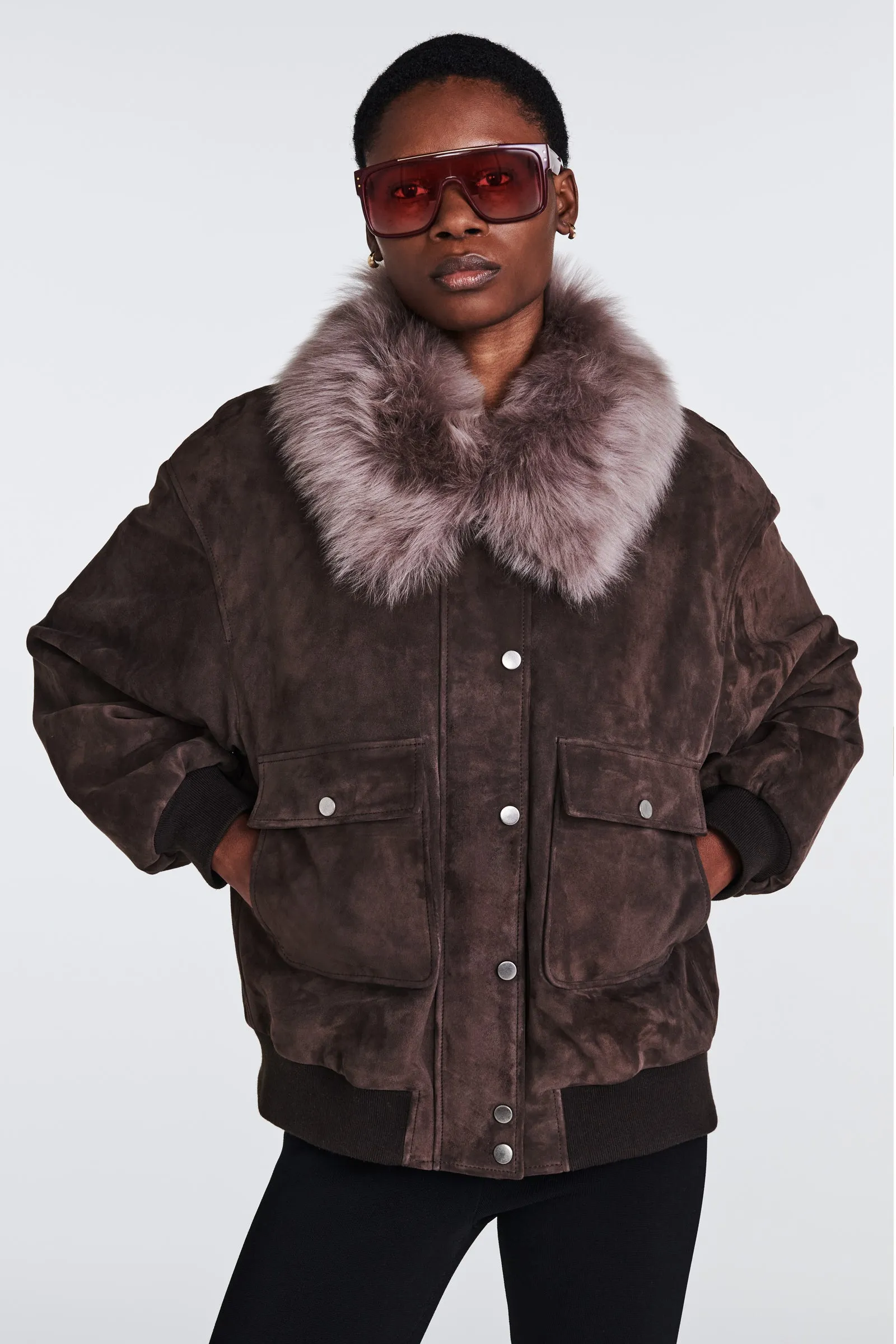 Jackie Suede Jacket sold by DUCIE
