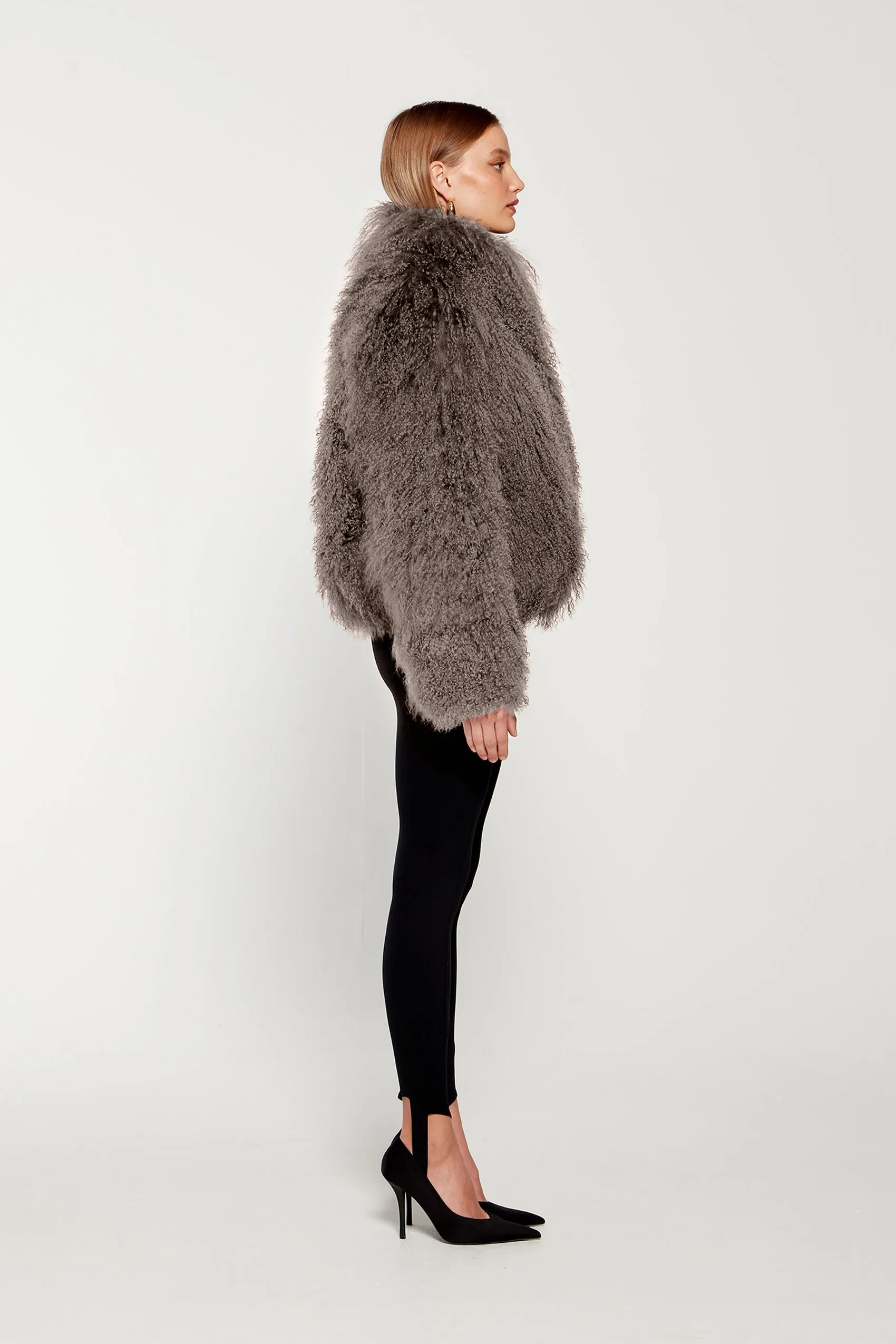 Rochelle Shearling Coat - Mushroom (W/S) RRP £600 sold by DUCIE product image thumbnail 4