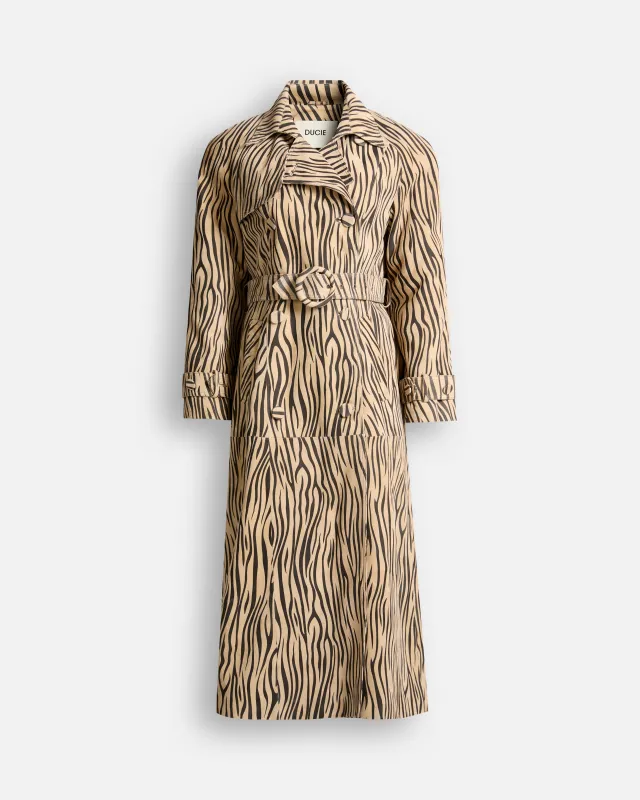 Corrin Suede Trench Coat made by DUCIE