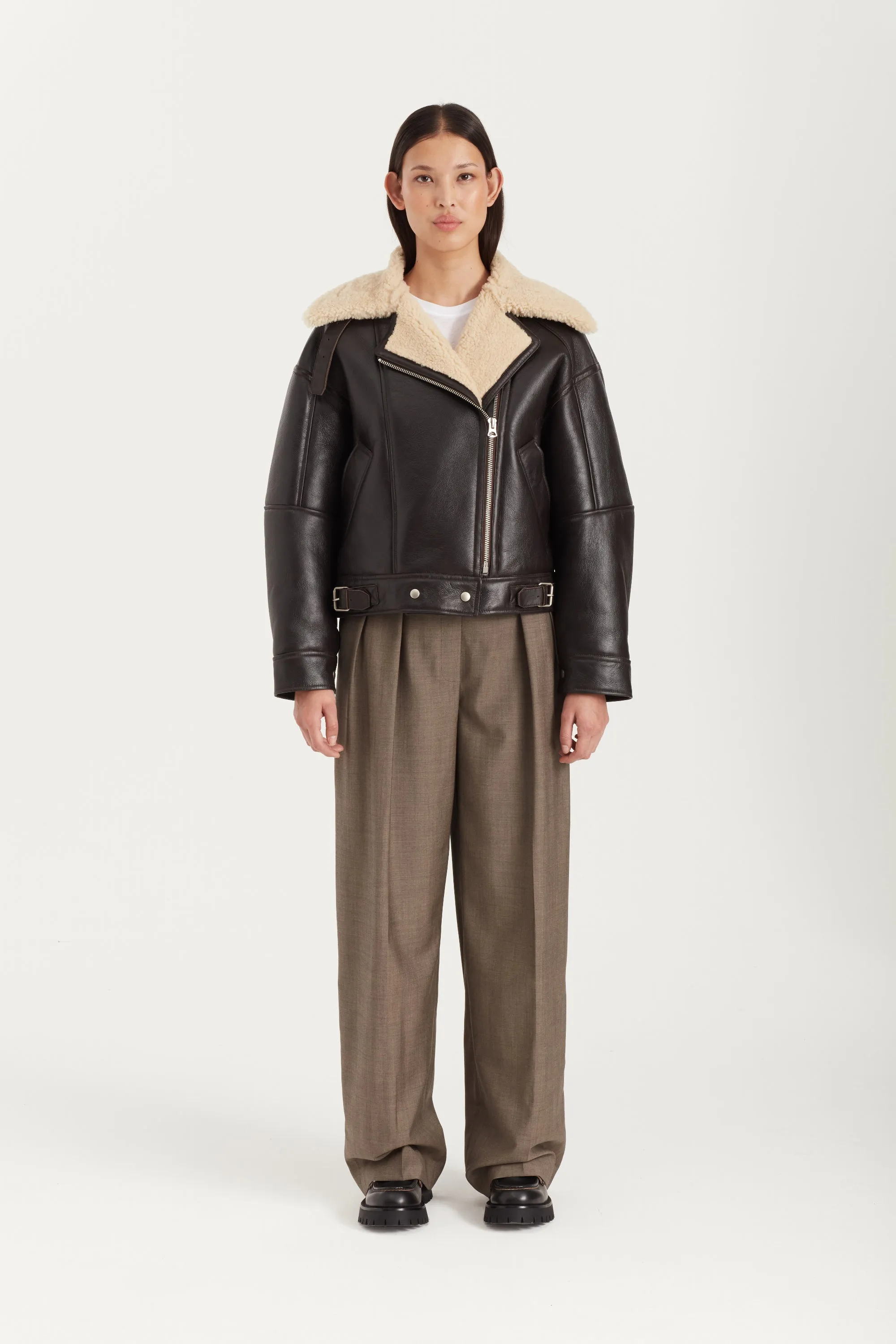 Carola Shearling Coat sold by DUCIE