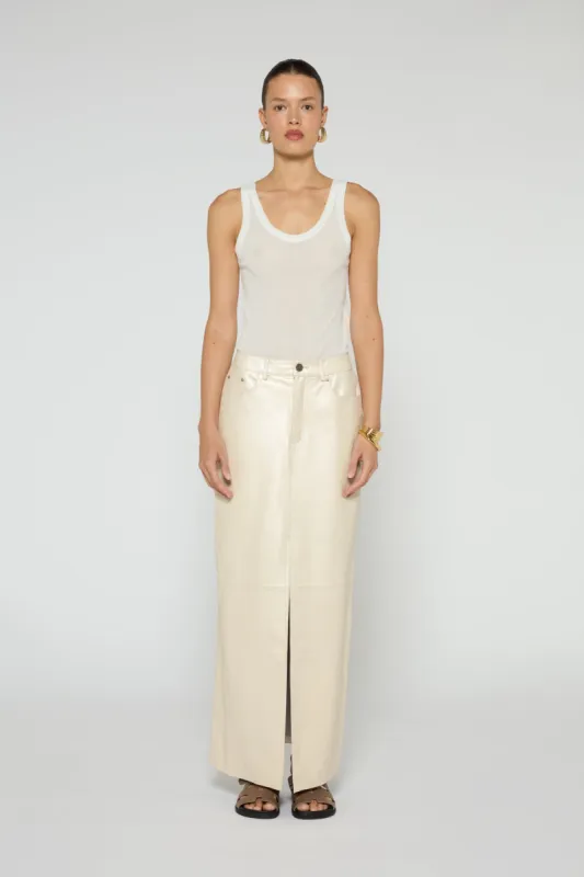 Chicago Leather Maxi Skirt sold by DUCIE