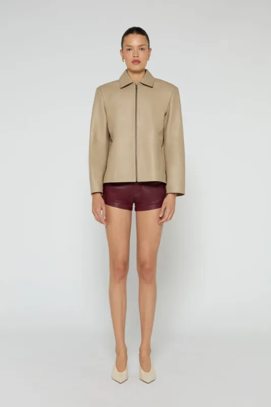 Sophie Leather Jacket sold by DUCIE