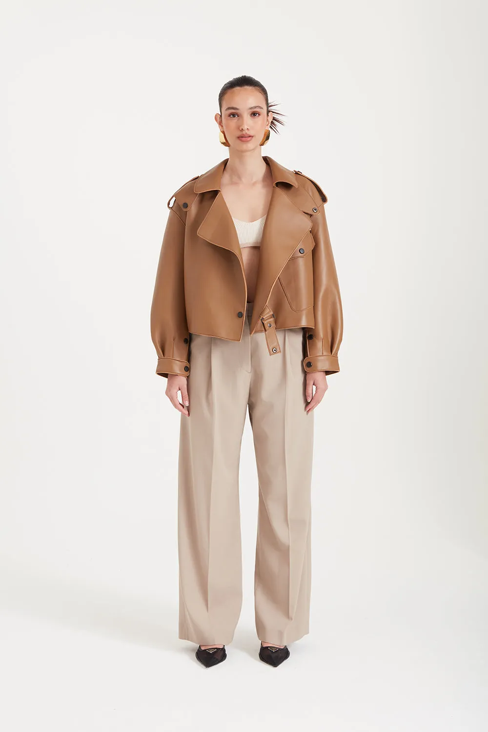 Simi Leather Jacket - Camel (W/S) RRP £380 sold by DUCIE product image thumbnail 2