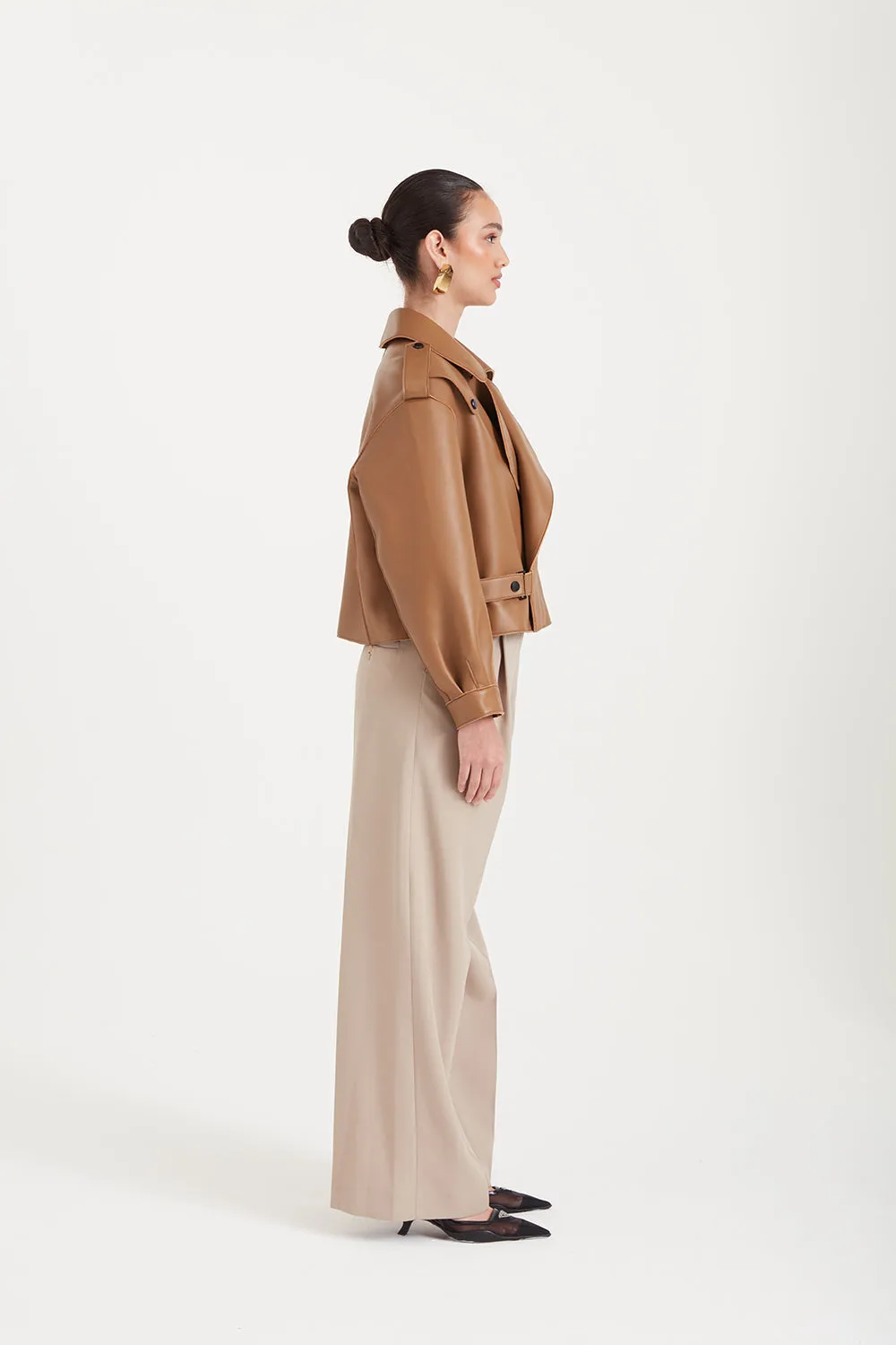 Simi Leather Jacket - Camel (W/S) RRP £380 sold by DUCIE product image thumbnail 4