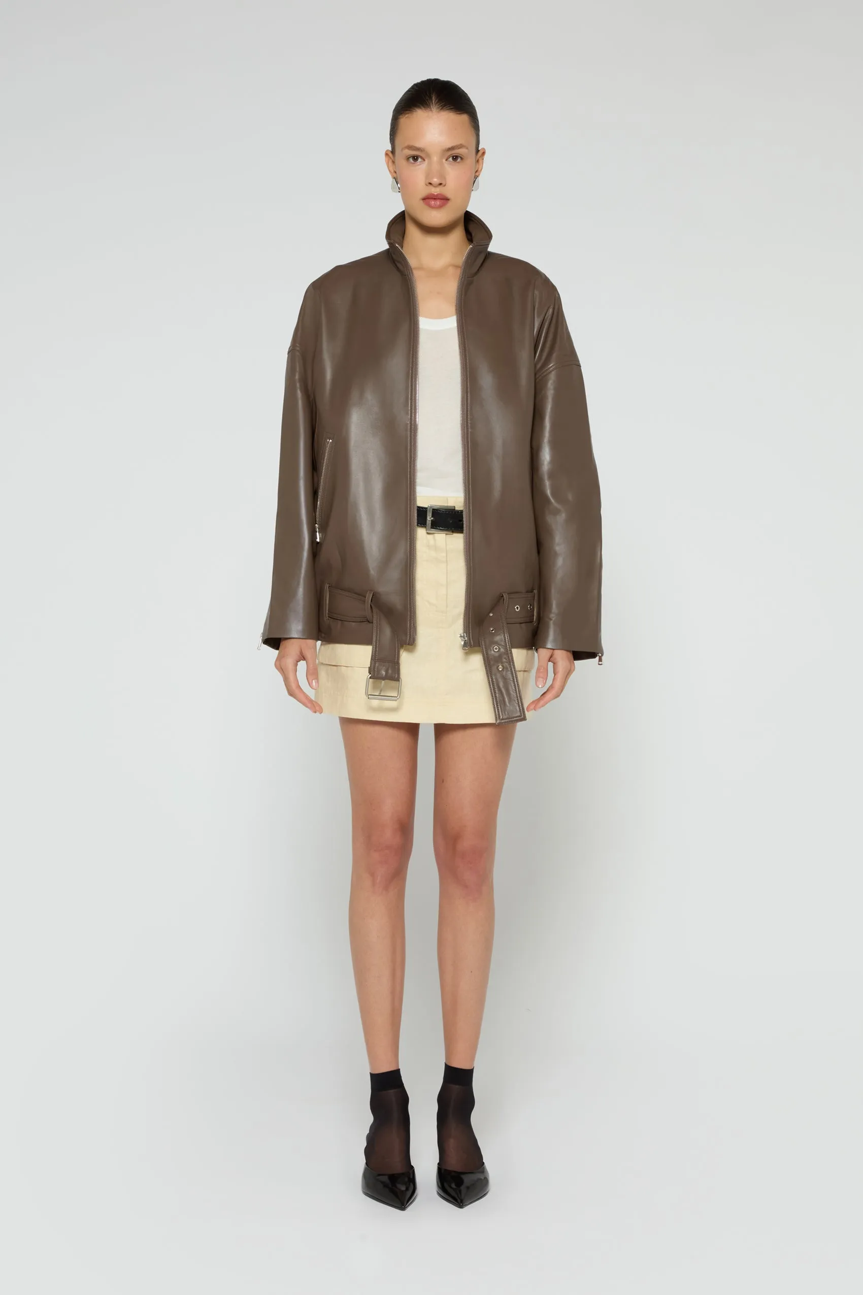 Demi Leather Jacket sold by DUCIE product image thumbnail 2