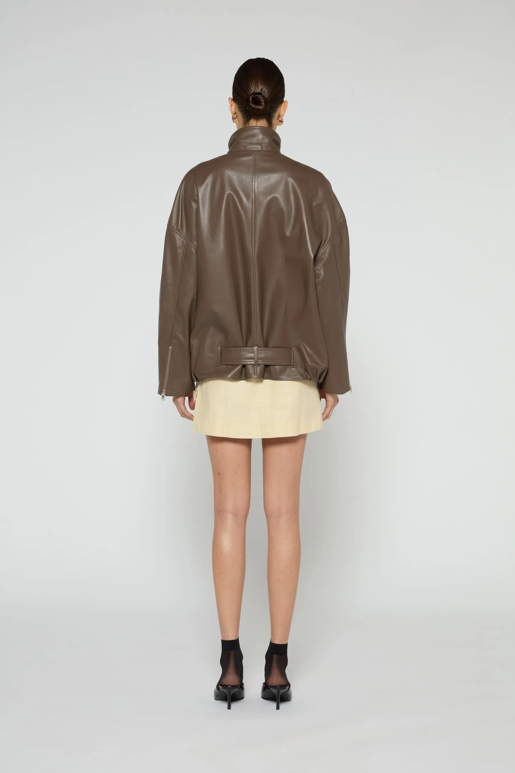 Demi Leather Jacket sold by DUCIE product image thumbnail 4