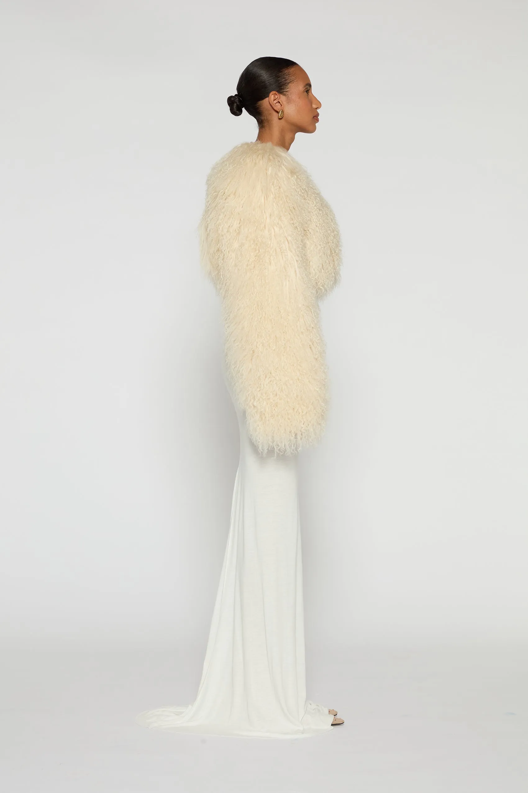 Becca Cropped Shearling Jacket sold by DUCIE product image thumbnail 2