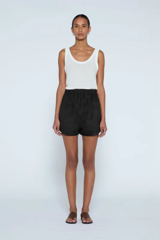 Leonie Suede Shorts sold by DUCIE