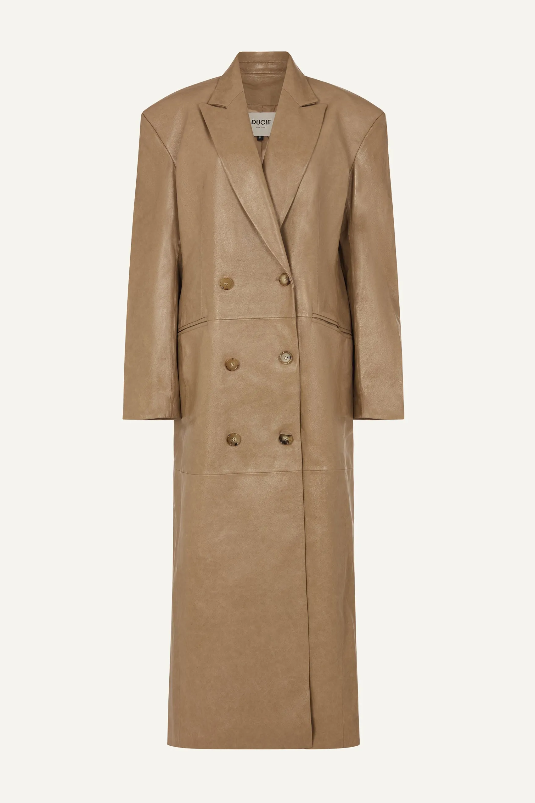Aggie Distressed Leather Coat sold by DUCIE product image thumbnail 2
