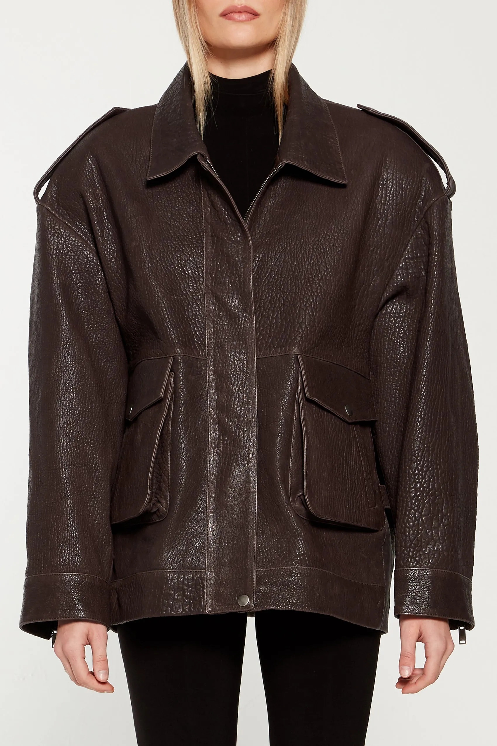 Opal Leather Jacket sold by DUCIE product image thumbnail 5