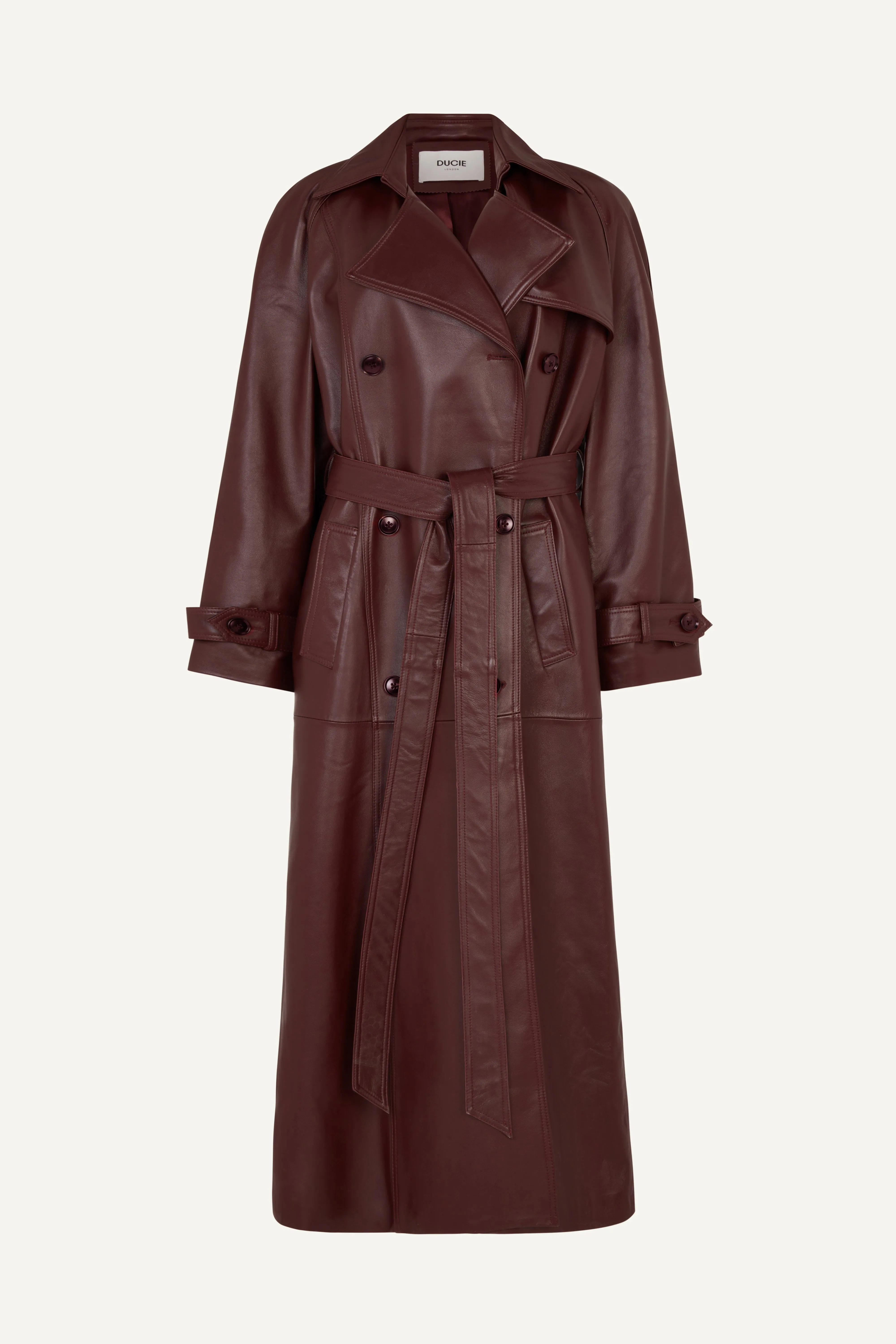 Corrin Leather Trench Coat - Burgundy (W/S) RRP £891 sold by DUCIE product image thumbnail 2