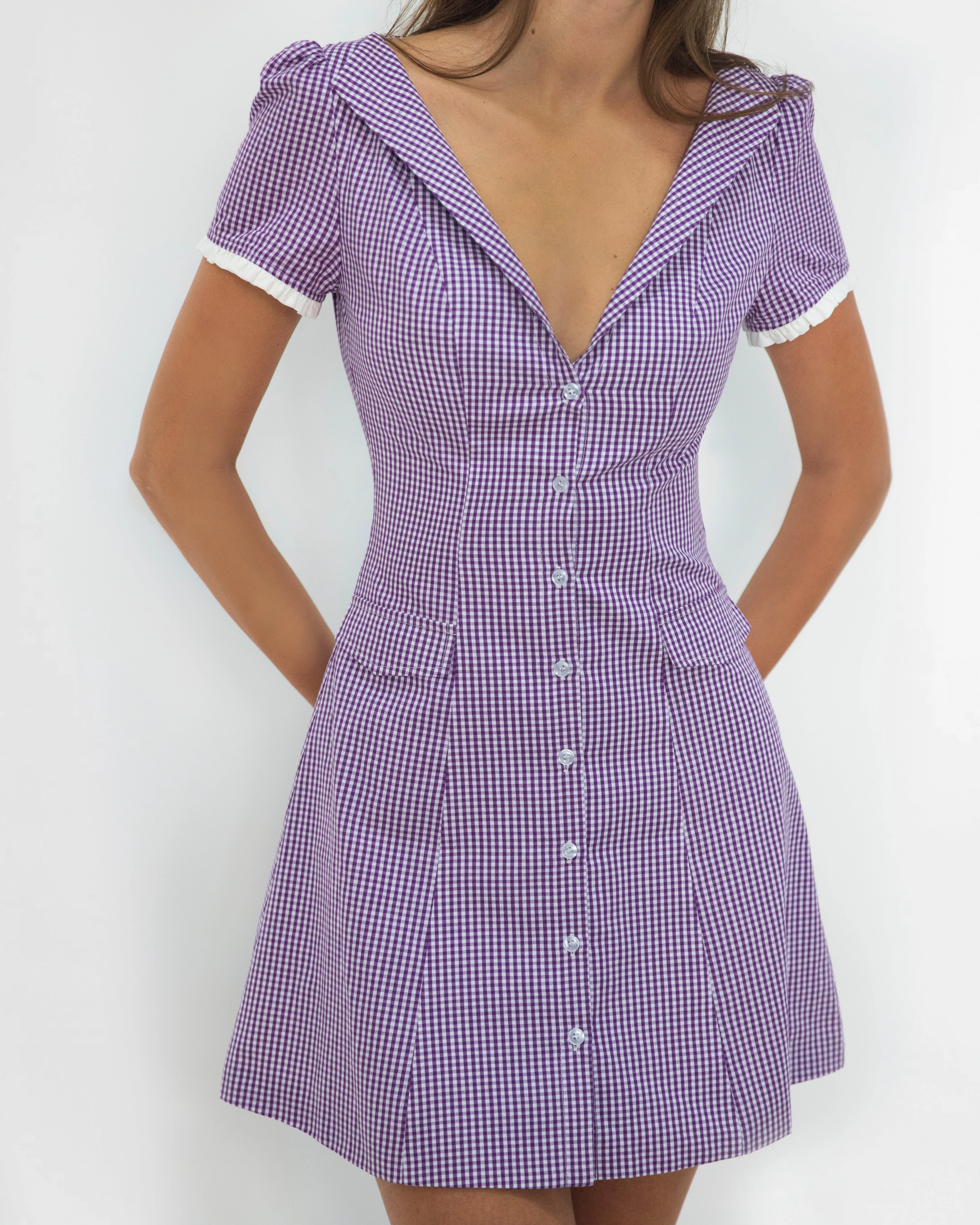 Milkmaid Gingham Dress sold by FENITY FASHION product image thumbnail 4