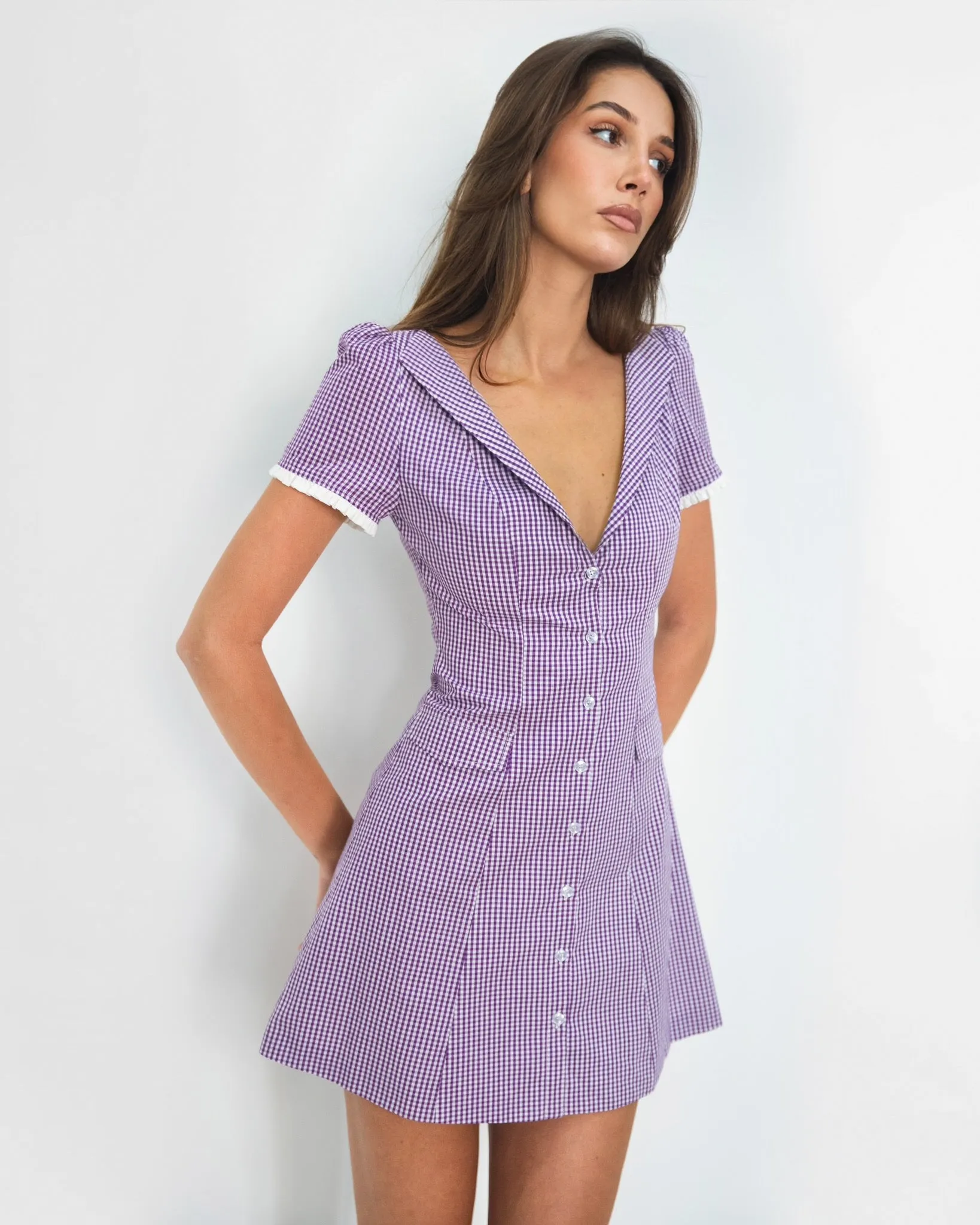 Milkmaid Gingham Dress sold by FENITY FASHION product image thumbnail 3