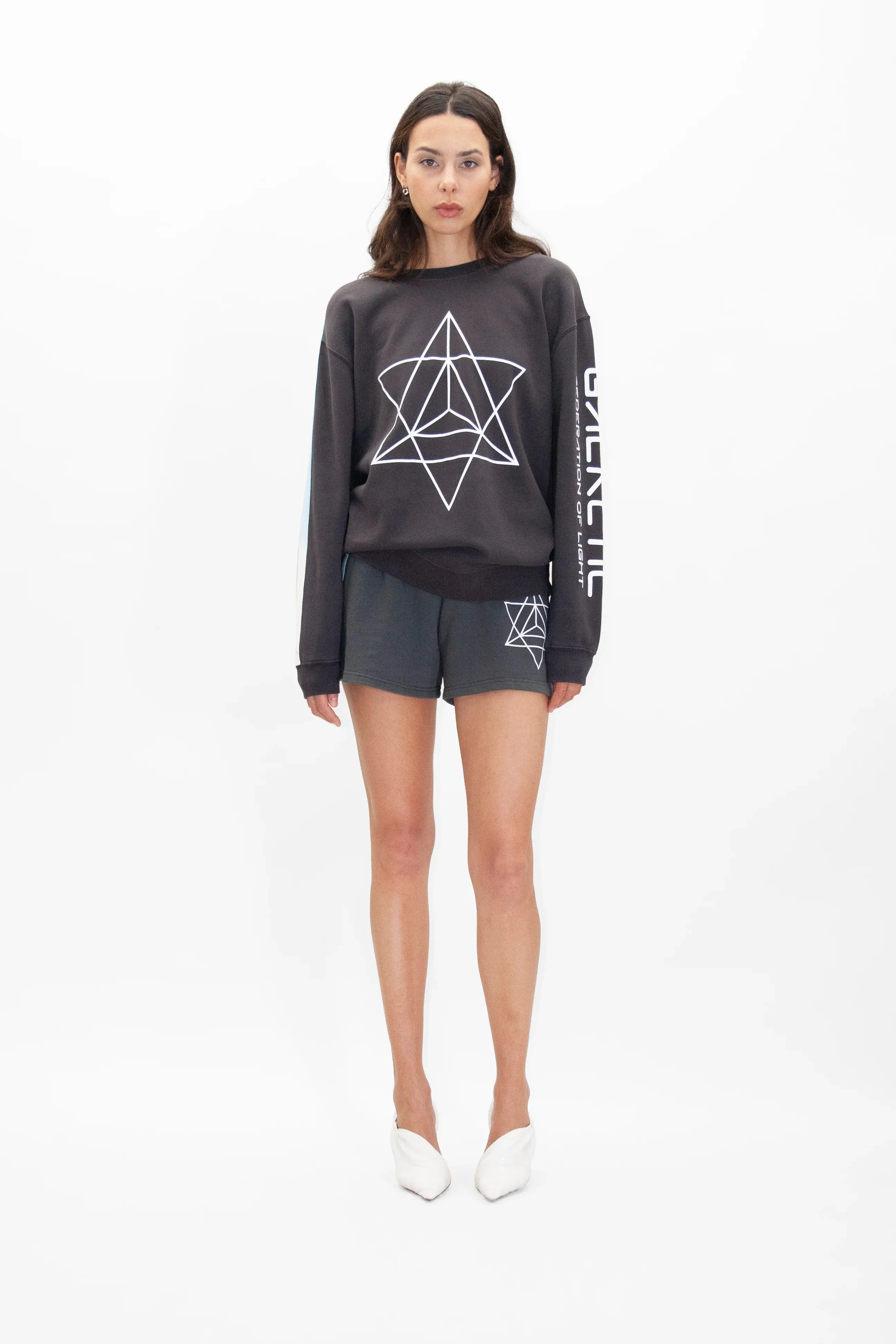 Merkaba Sweatshirt in Space Glow sold by Galactic Federation of Light product image thumbnail 2