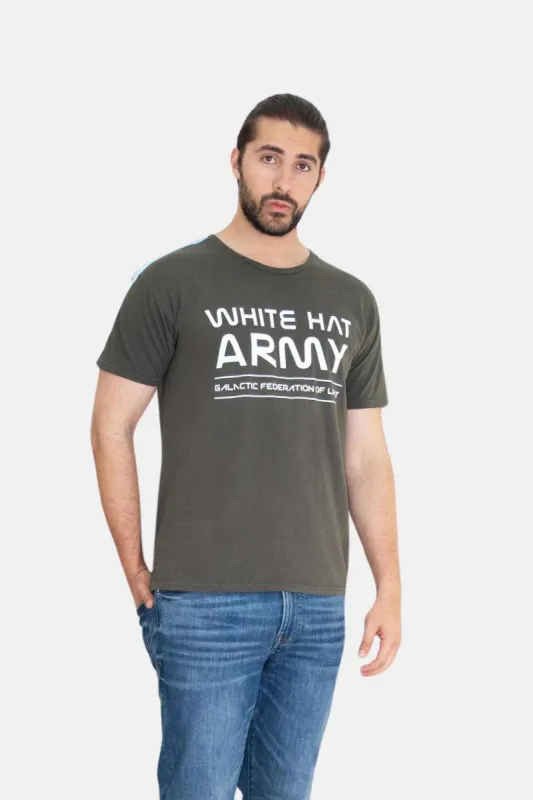 White Hat Army T-Shirt in Caladan sold by Galactic Federation of Light