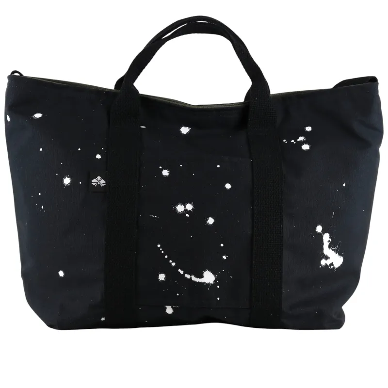 No. 5 CARRY ALL TOTE: Black with White sold by Hinoki in Common