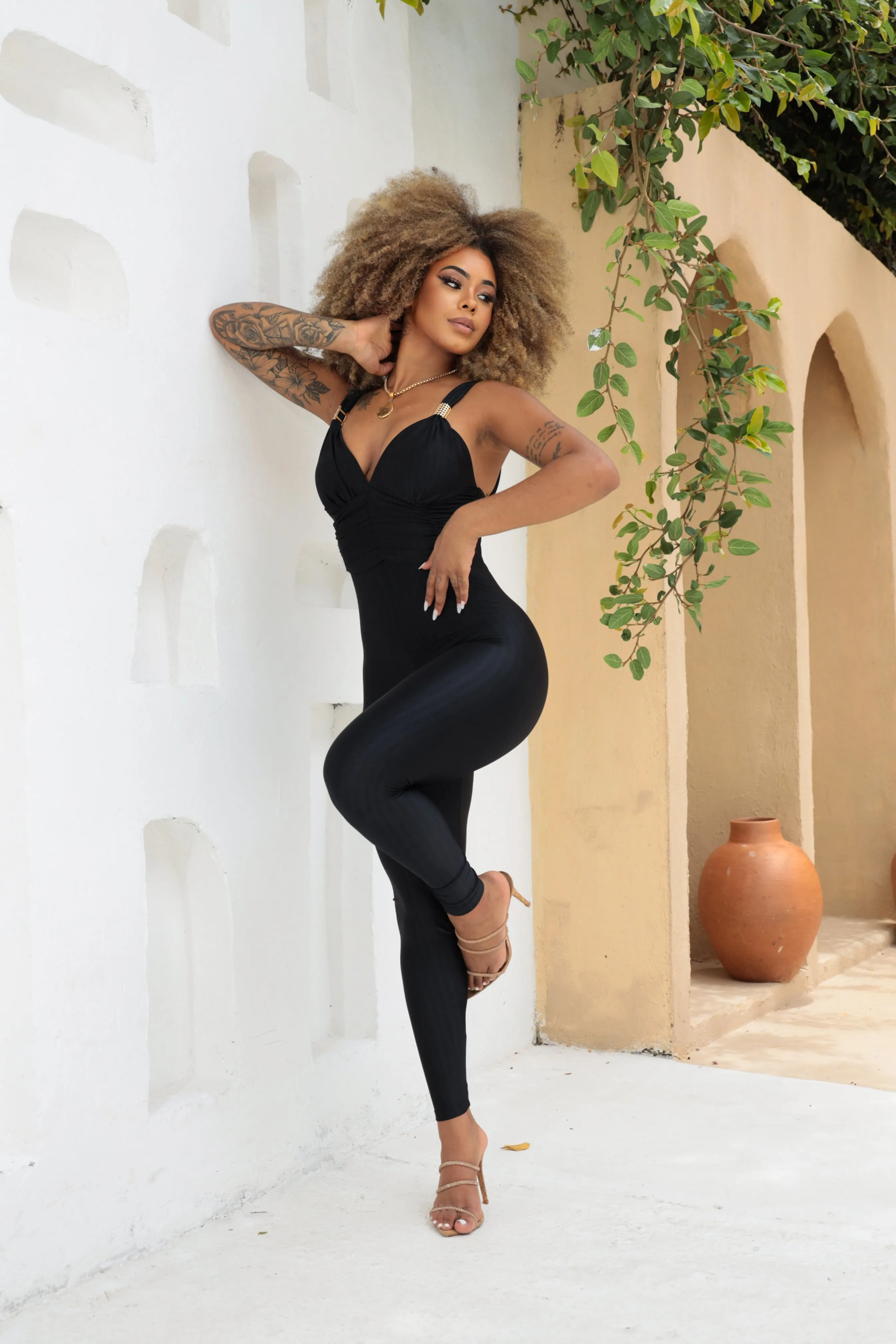Golden Ring Bodysuit - Shiny Black sold by Lure Fitness product image thumbnail 4
