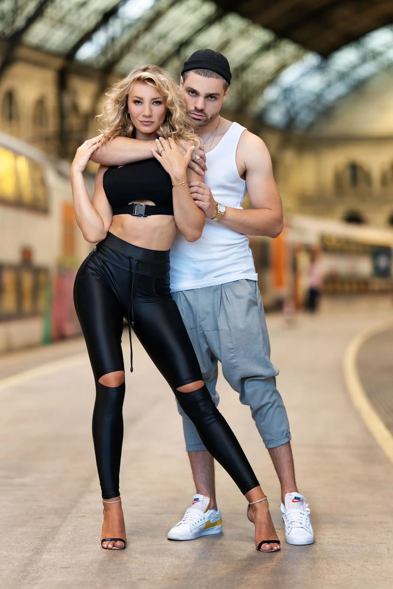 Gatica High-Rise Knee-Slit Leggings - Lure sold by Lure Fitness