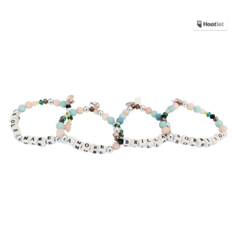 Summer Bracelets, colorful beads bracelets and positive messages sold by Maiden-Art