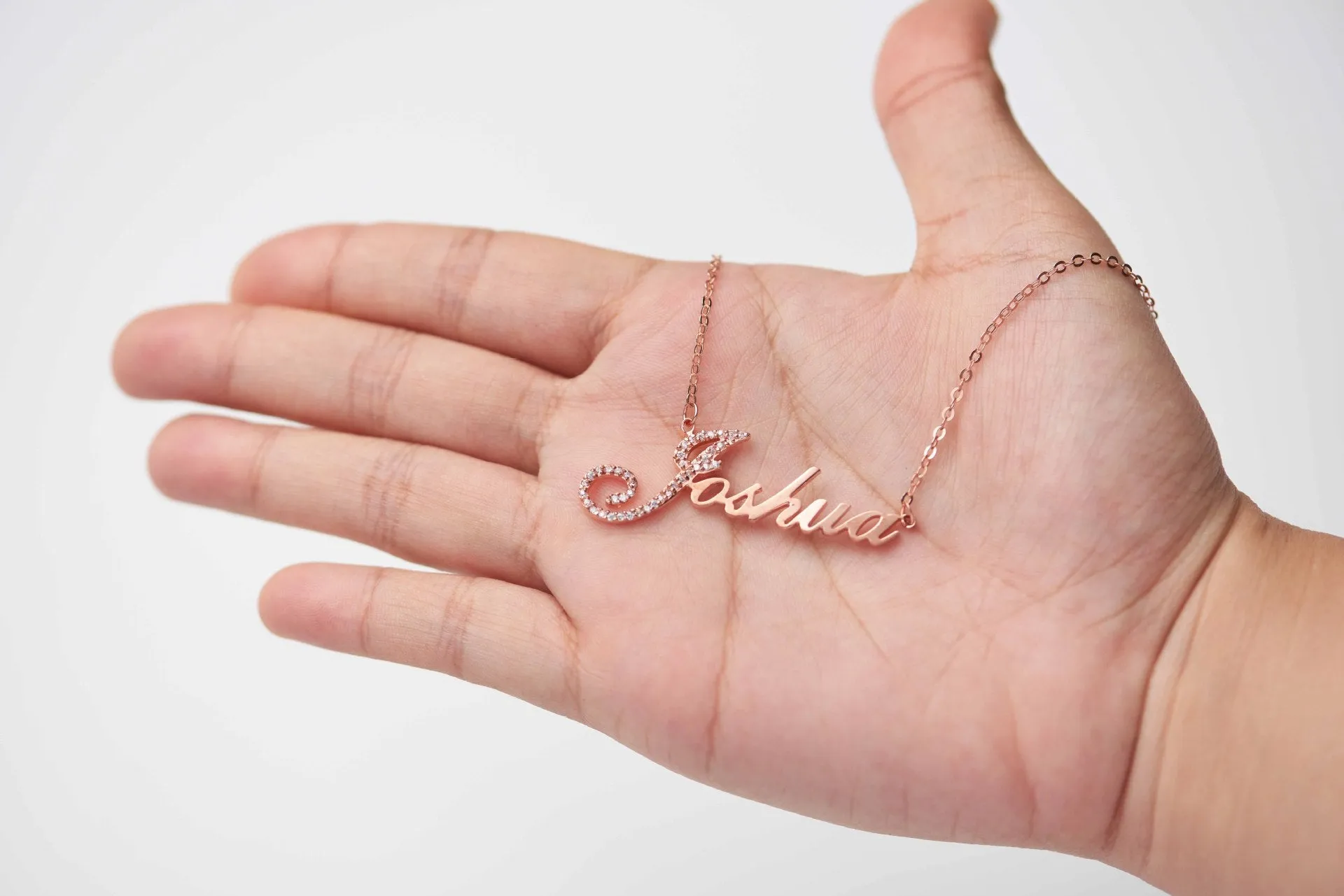 Full Silver Diamond Pendant Necklace sold by Maiden-Art product image thumbnail 4