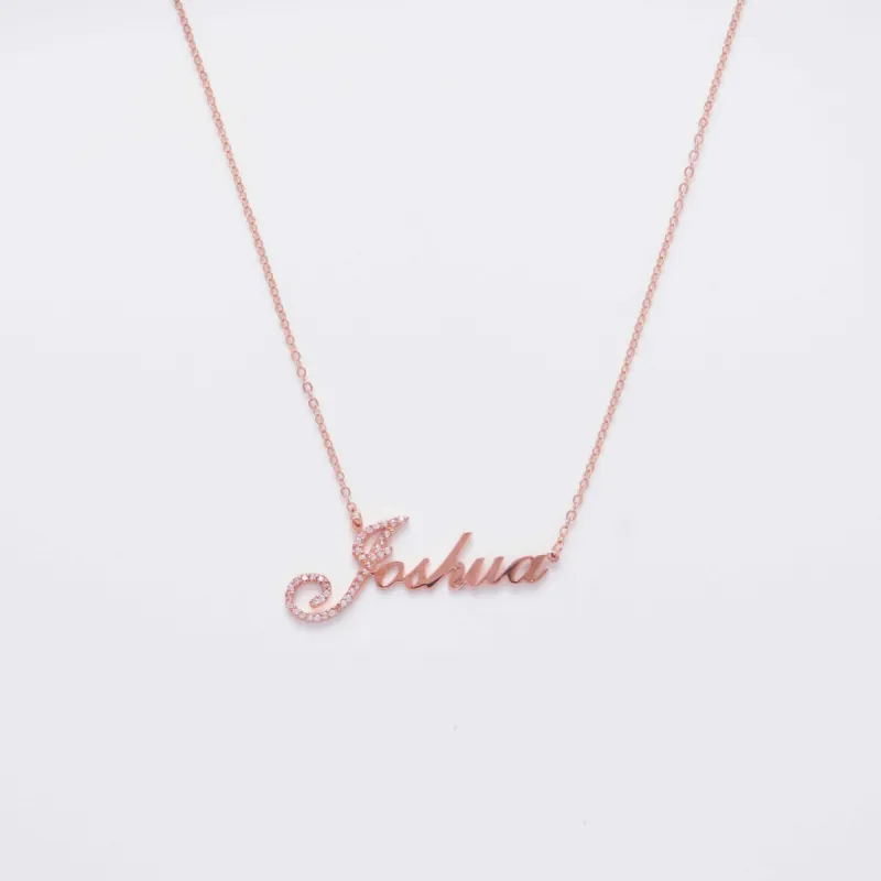 Full Silver Diamond Pendant Necklace sold by Maiden-Art