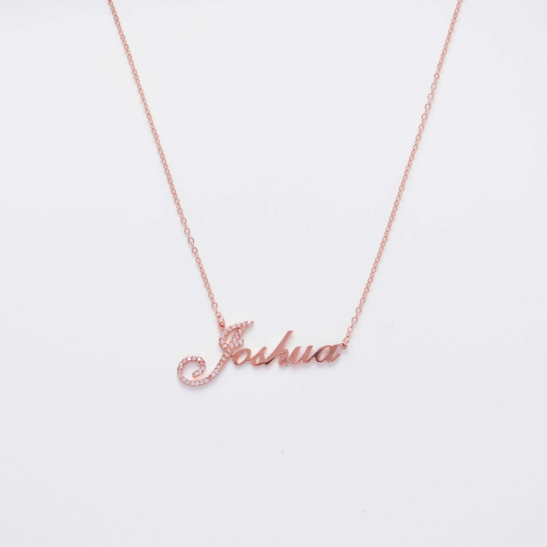 Full Silver Diamond Pendant Necklace sold by Maiden-Art