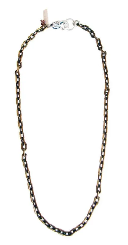 Mens brass chain necklace sold by Maiden-Art