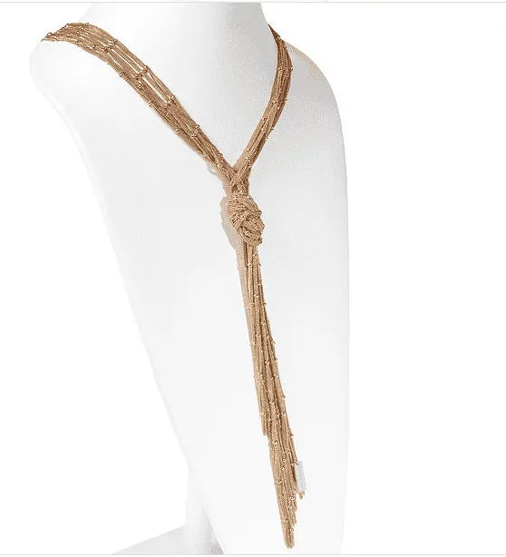 Rose Gold Lariat & Y Necklace sold by Maiden-Art product image thumbnail 3