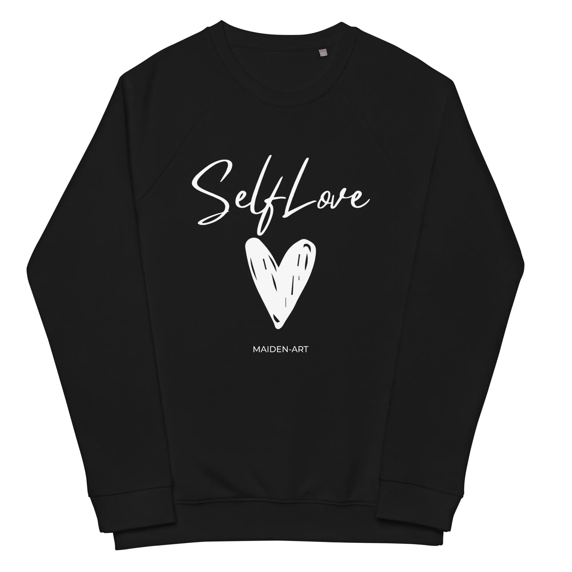 SELF LOVE Unisex organic raglan sweatshirt sold by Maiden-Art product image thumbnail 3