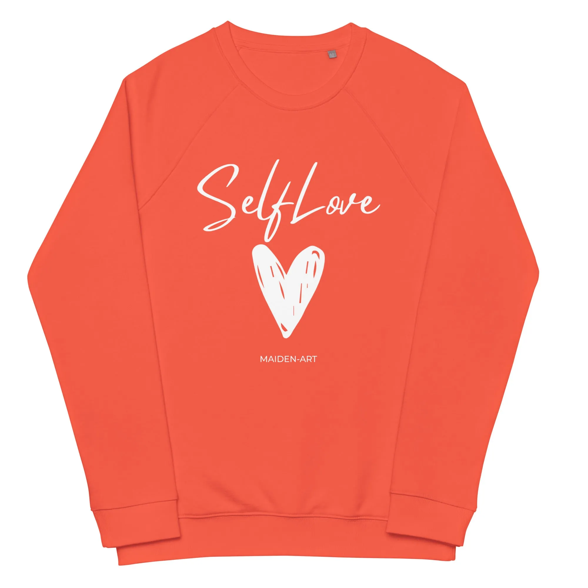 SELF LOVE Unisex organic raglan sweatshirt sold by Maiden-Art