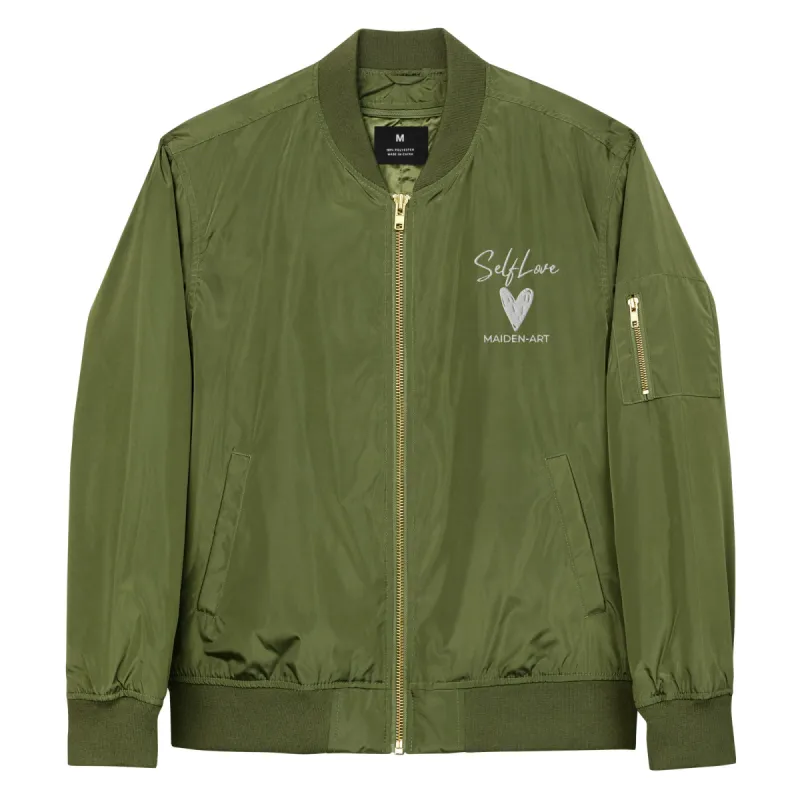 Self Love Premium recycled bomber jacket sold by Maiden-Art
