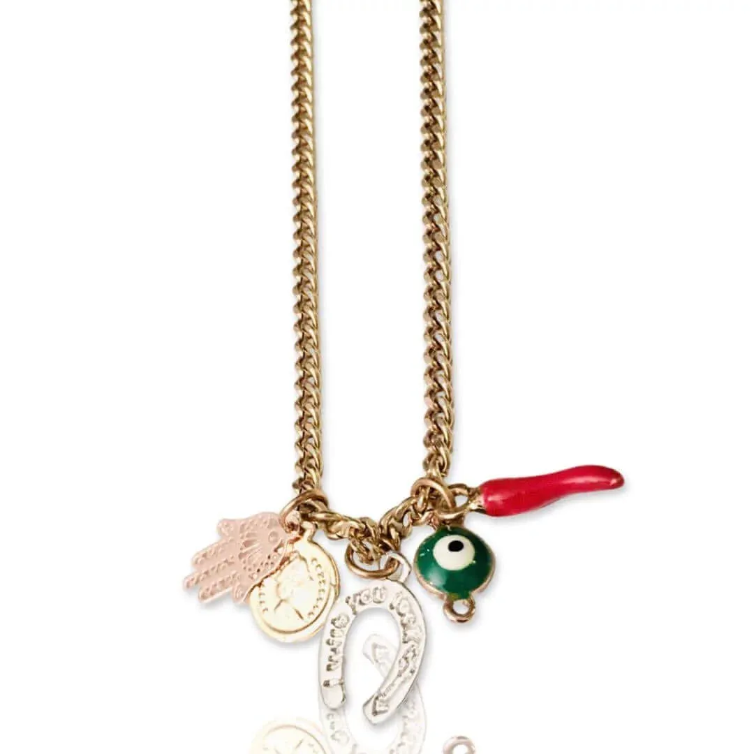 Red Horn and Evil Eye Talisman Necklace - Talisman Jewelry sold by Maiden-Art product image thumbnail 2