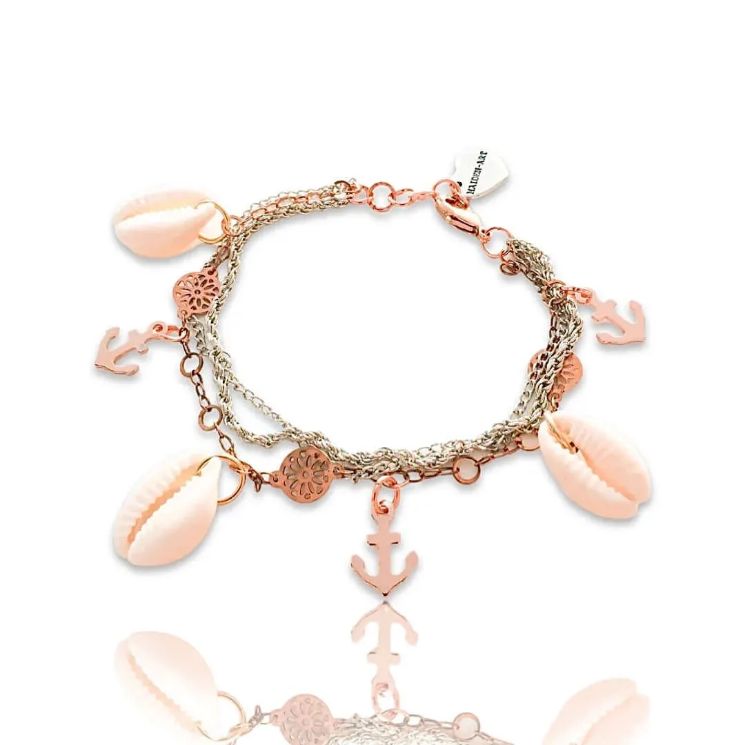 Sheshells and Anchor Bracelet. sold by Maiden-Art