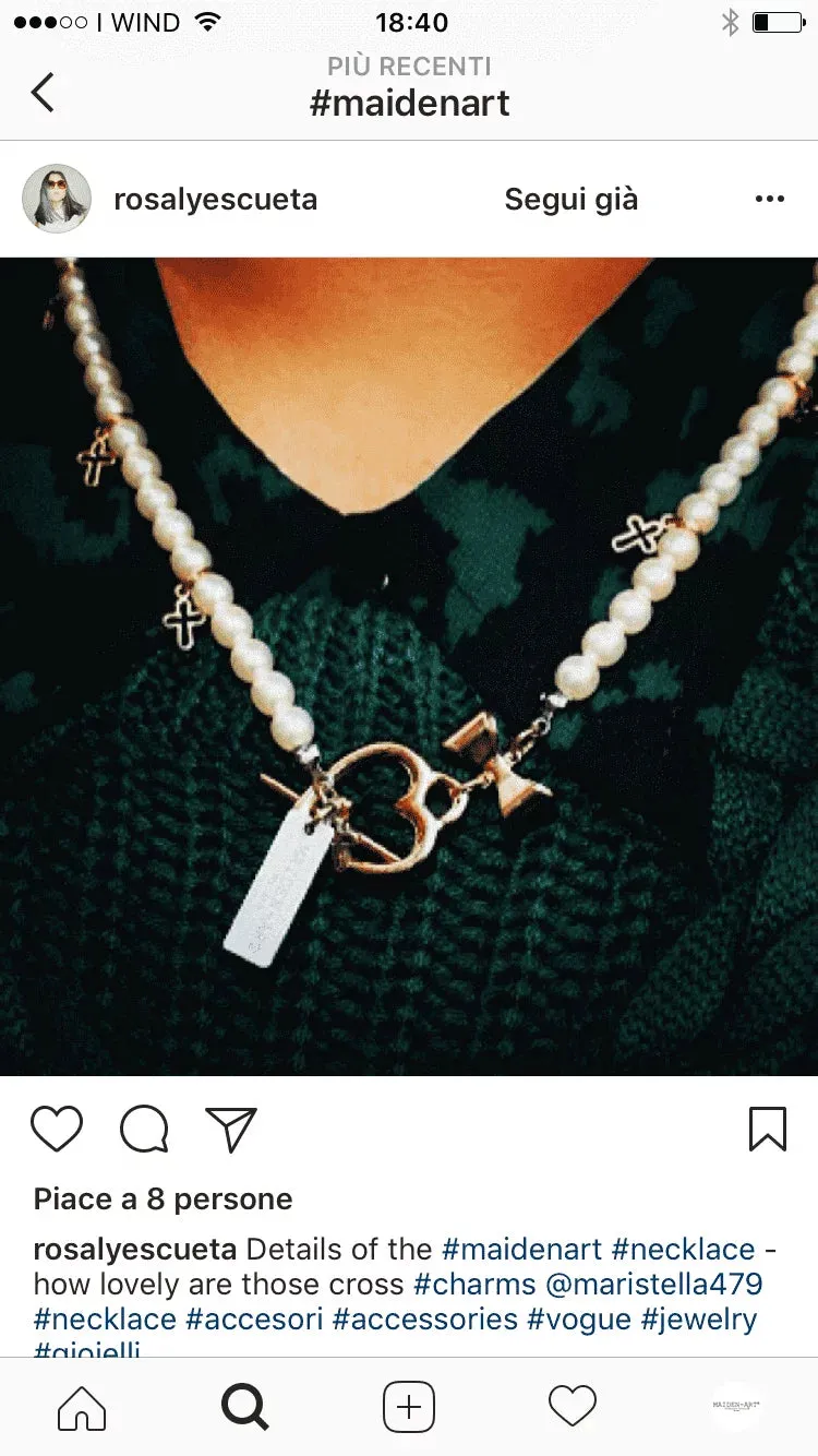 Silver Pearl - Necklace *YOU CAN SELECT CHARMS sold by Maiden-Art product image thumbnail 4