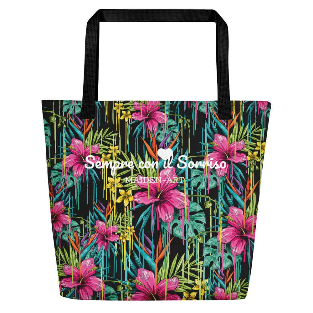 Beach Bag - Flowers sold by Maiden-Art