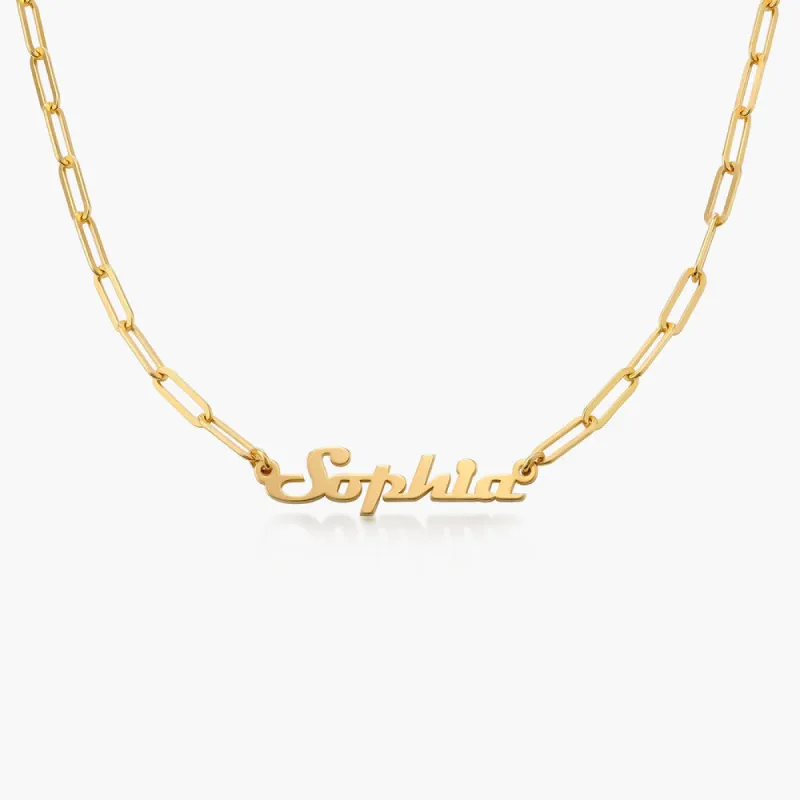 Full Silver Vintage Name Necklace sold by Maiden-Art
