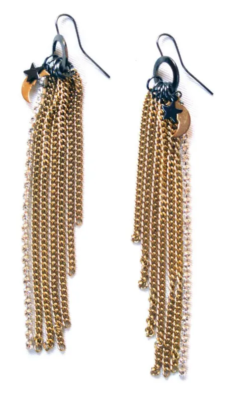 Moon and Stars Earrings sold by Maiden-Art