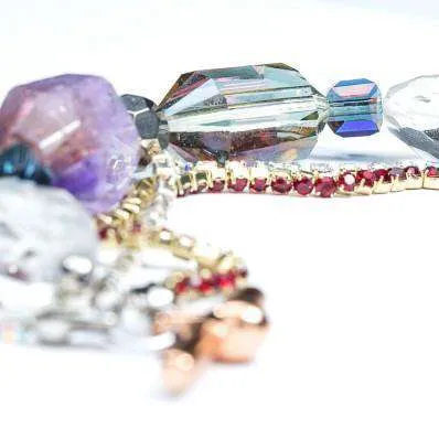 Amethyst and Rock Crystals Rose Gold Bracelet. sold by Maiden-Art product image thumbnail 2