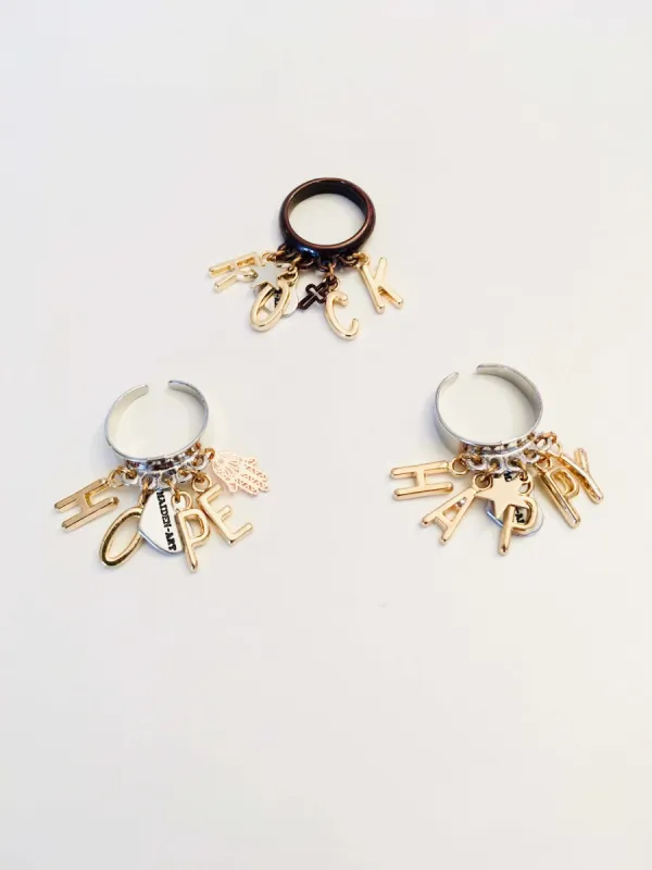 Special Edition: Letter Rings, Message Rings sold by Maiden-Art