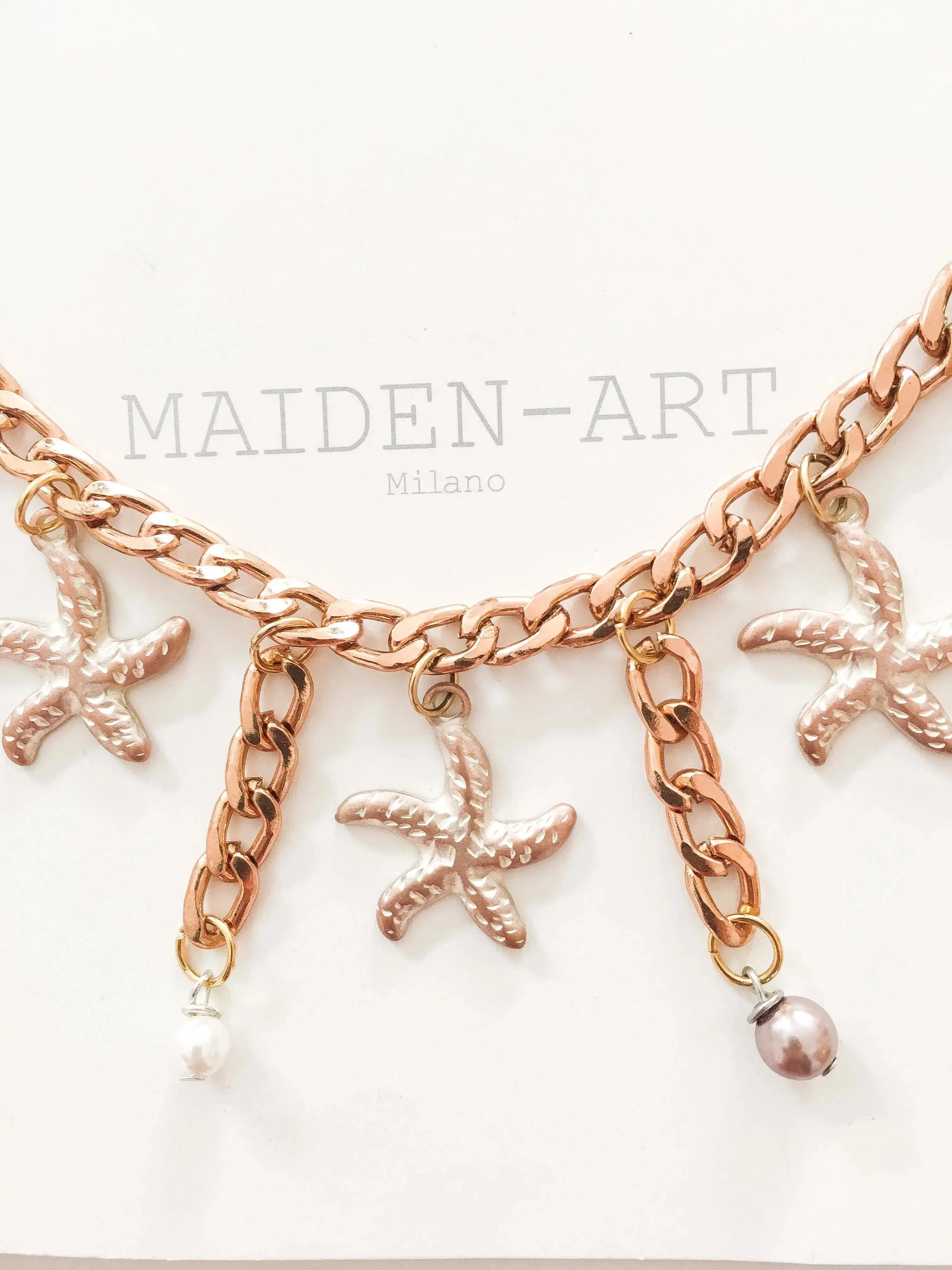 Statement Choker with Shell, Starfish Charms and Pearls. sold by Maiden-Art product image thumbnail 3