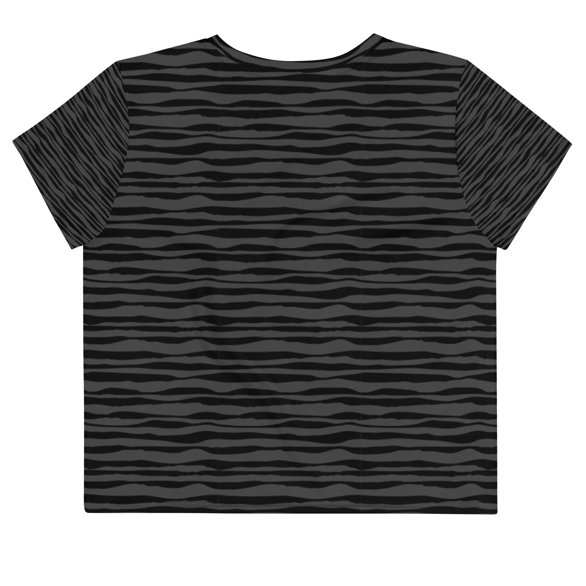 "Be You" All-Over Print Crop Tee - ZEBRA BLACK. sold by Maiden-Art product image thumbnail 2