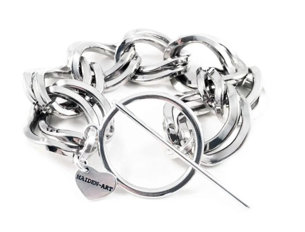 Silver statement bracelet. Perfect for parties, summer time and gift for her. sold by Maiden-Art