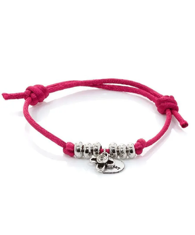 Charm bracelet with silk cord. 9 Colors available sold by Maiden-Art
