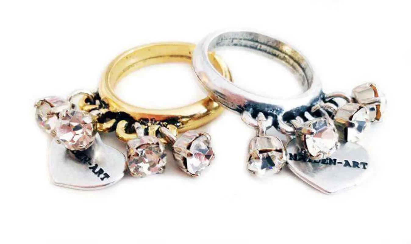 Ring with crystals. sold by Maiden-Art