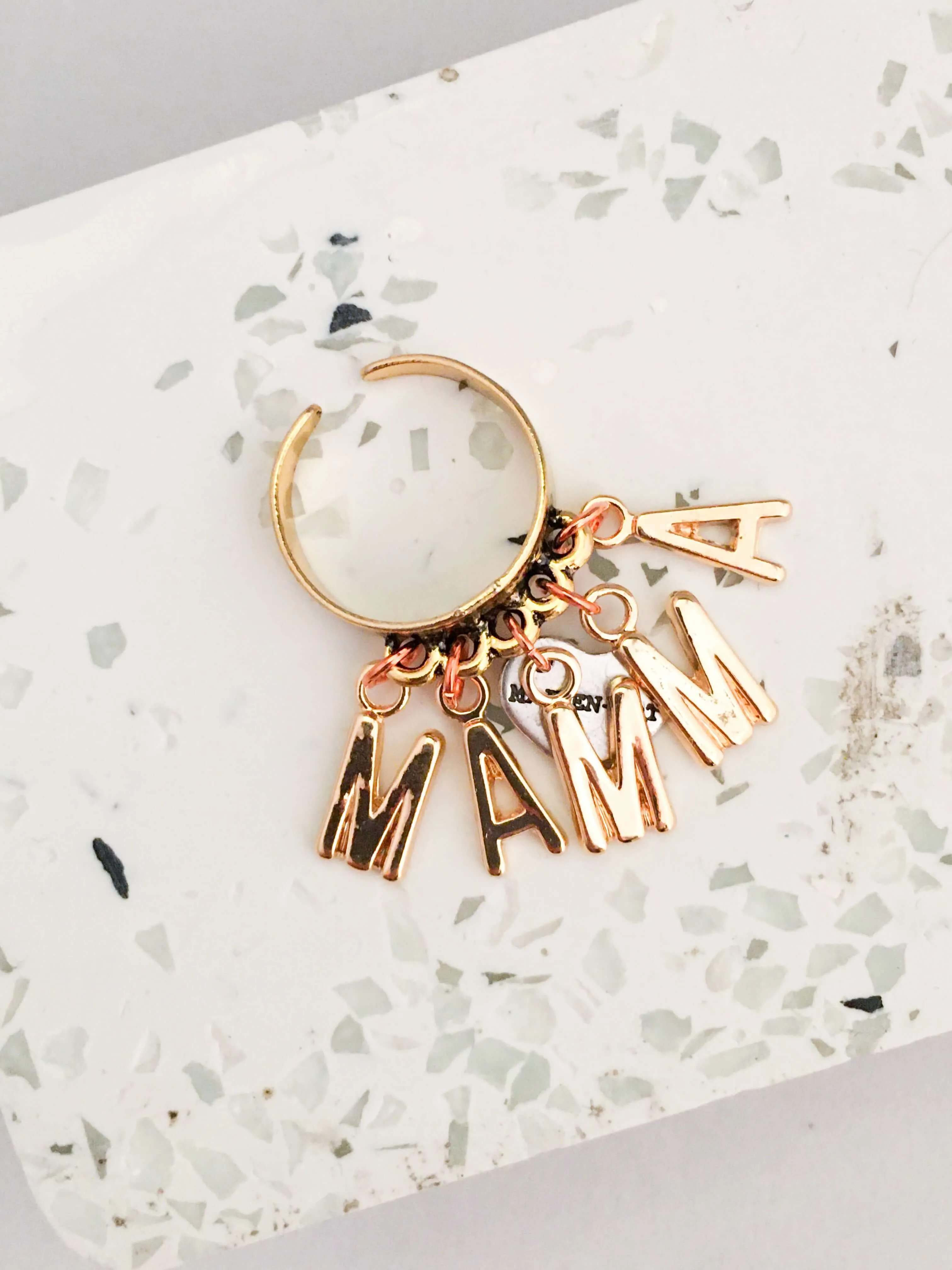 Letter Ring Gold and Rose Gold. Personalized Design sold by Maiden-Art product image thumbnail 3