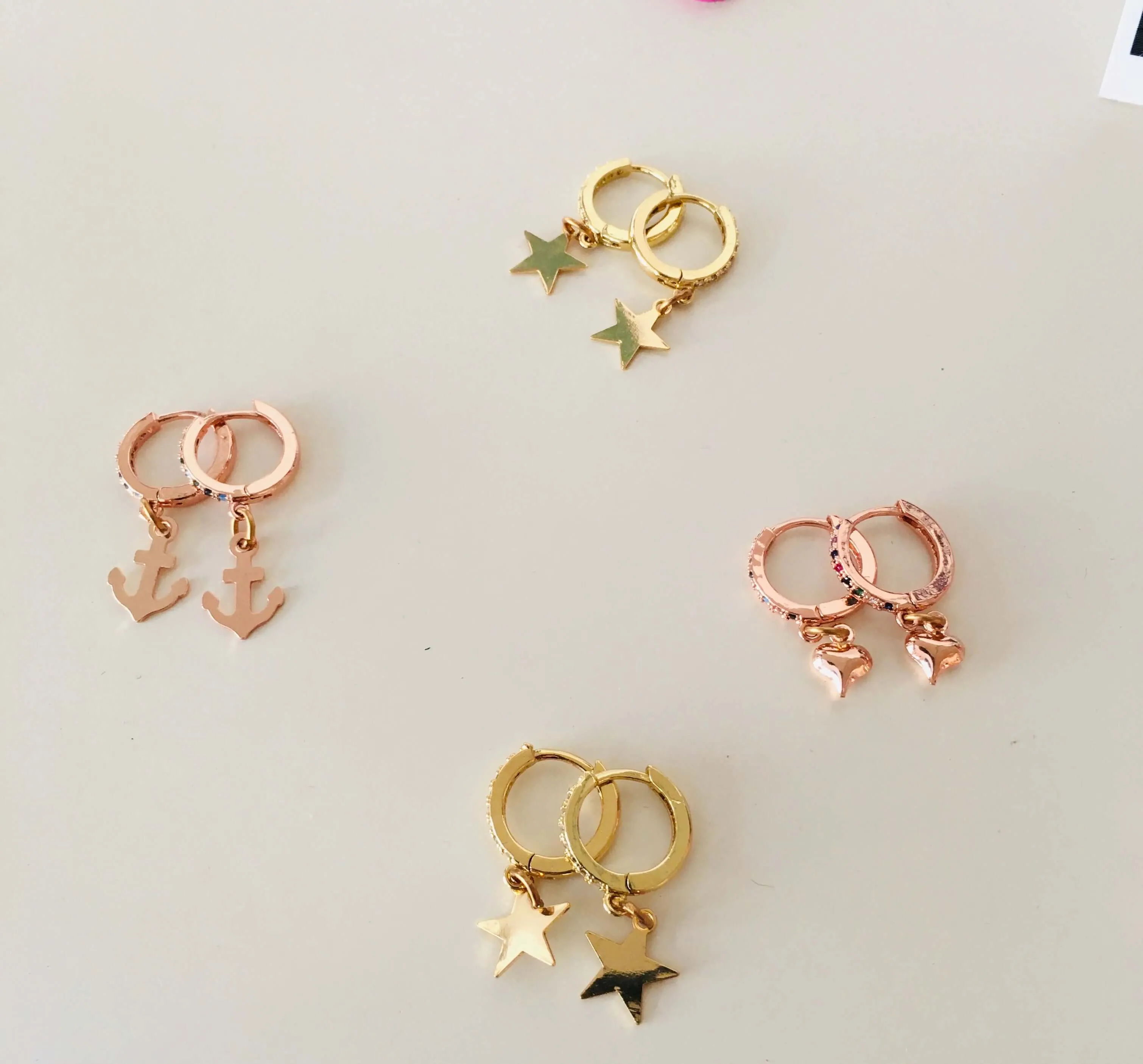 Micro Hoop Earrings, Micro Hoops with Charms. sold by Maiden-Art product image thumbnail 5