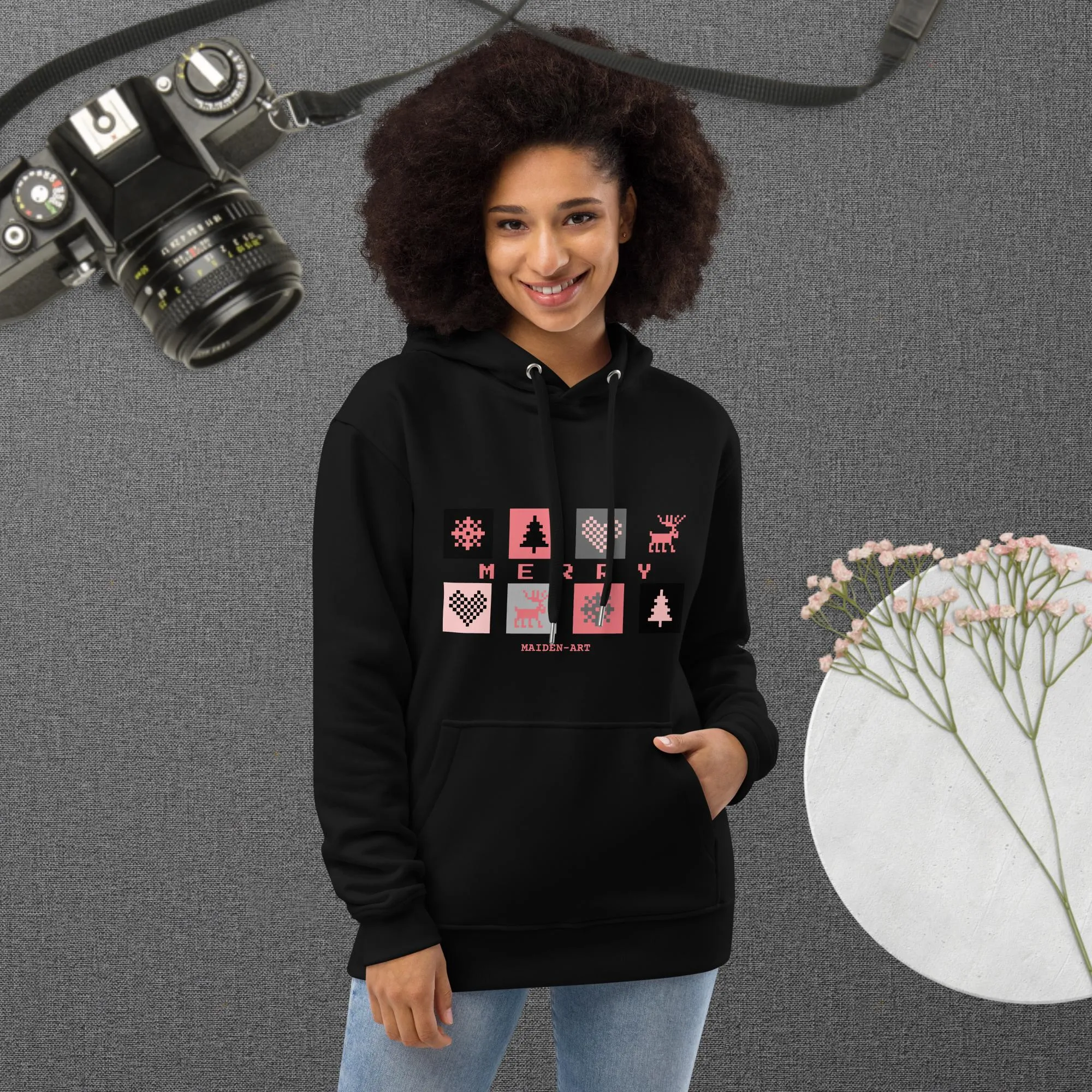 "Merry" Premium eco hoodie sold by Maiden-Art product image thumbnail 2