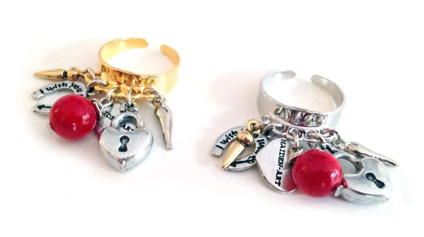 Valentine's Day ring in silver or gold sold by Maiden-Art