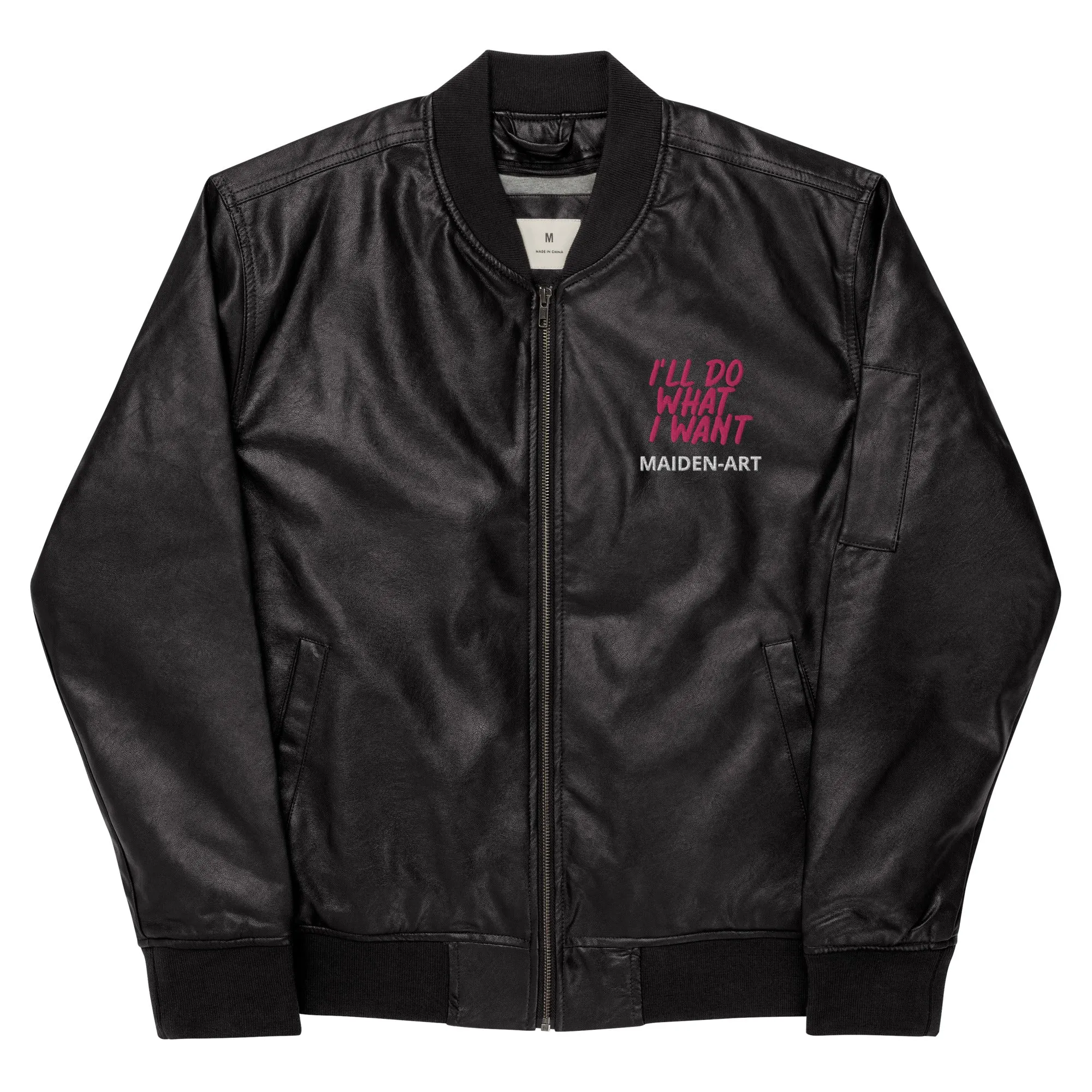REBEL GIRL Leather Bomber Jacket sold by Maiden-Art product image thumbnail 2