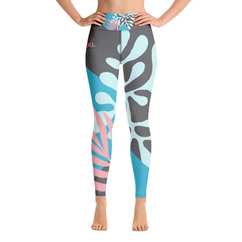 "Be You" Leggings - FLOWER BLUE Special edition sold by Maiden-Art